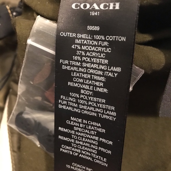 Coach Parka || size 44 || NEW WITH TAGS - Picture 4 of 14